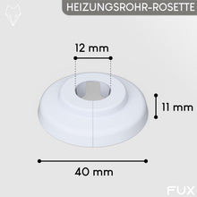 Carica l'immagine nel visualizzatore di Gallery, FUX Copri Tubi Termosifoni - 10 Rosette per Termosifone 12mm