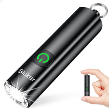 Carica l'immagine nel visualizzatore di Gallery, Blukar Torcia LED Mini Ricaricabile, Torcia EDC Tascabile con Portachiavi