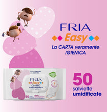 Carica l'immagine nel visualizzatore di Gallery, Fria Easy Classic Carta Igienica Umidificata con Aloe Vera ad Effetto Emolliente, Tessuto Gettabile nel WC, Dermatologicamente Testate, Confezione da 50 Salviette