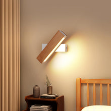 Carica l'immagine nel visualizzatore di Gallery, DELIPOP Applique da Parete LED in Legno 360° Girevole, 3000K Bianco Caldo