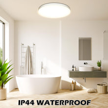 Carica l'immagine nel visualizzatore di Gallery, OUILA Plafoniera LED Soffitto 24W, Lampada da Soffitto 4000K 2000LM Plafoniera Bagno IP44 Impermeabile Rotonda Ø28CM Lam
