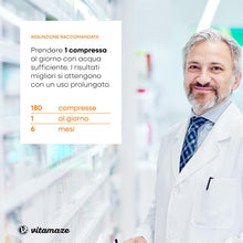 Carica l'immagine nel visualizzatore di Gallery, Vitamaze® Vitamina B Complex Alto Dosaggio, 180 Compresse Vegan de Vitamine B con Biotina, Acido Folico, Vitamina B12, V