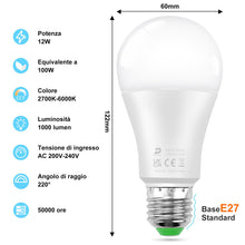 Carica l'immagine nel visualizzatore di Gallery, DUSKTEC Lampadine LED E27 Smart, Compatibile Alexa, Lampadina Inteligente Bluetooth 12W 1000LM 100W Equivalente, Dimmera