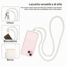 Carica l'immagine nel visualizzatore di Gallery, Cordino per Cellulare Pearl con 2 Patch Universali, Porta Cellulare da Collo, Laccio per Cellulare da Collo per Custodia