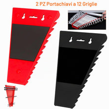 Carica l'immagine nel visualizzatore di Gallery, 2 Pezzi Supporto Organizer Magnetico per Chiavi Inglesi, Pannello Porta Attrezzi da Parete, Porta Attrezzi, Porta Chiavi