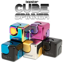 Carica l'immagine nel visualizzatore di Gallery, Bopster Fidget Cube Spinner | Spinner da mano in metallo anodizzato | Giocattolo sensoriale e antistress per bambini e a