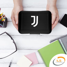 Carica l'immagine nel visualizzatore di Gallery, ILS I LOVE SHOPPING Contenitore Portapranzo Porta merenda Scatola Sandwich Box per Bambini Tifoso (Juventus Black)