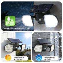 Carica l'immagine nel visualizzatore di Gallery, OUSFOT Faretto LED da Esterno Solare 56 LED 2200 mAh