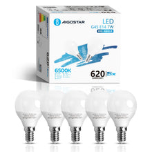 Carica l'immagine nel visualizzatore di Gallery, Aigostar - Lampadine LED E14, 7 W Equivalenti a 49 W, Luce Bianca Fredda 6500K, 620 Lumen, G45 Lampadina, Pacco da 5