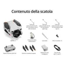 Carica l&#39;immagine nel visualizzatore di Gallery, DJI Mini 3 – Mini drone con fotocamera leggero e pieghevole con video in 4K HDR, autonomia di 38 minuti, Riprese verticali native e funzioni intelligenti, C0