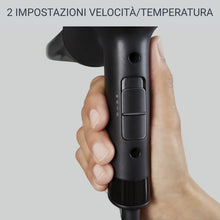 Carica l'immagine nel visualizzatore di Gallery, Rowenta Express Style Asciugacapelli, potente, pulsante aria fredda, 2 impostazioni di velocità/temperatura, concentratore per una piega precisa, design compatto e ultraleggero, nero, CV1801