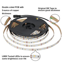 Carica l'immagine nel visualizzatore di Gallery, Striscia LED flessibile 3528 SMD LED Nastro 5m una bobina 12VDC 300leds 5000x8mm Nastro Luci (Bianco Natura)