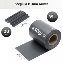 Carica l'immagine nel visualizzatore di Gallery, LEIVESTE Strisce Frangivista in PVC per Recinzione e Ringhiera, 19 cm x 35 m, 450 g/m², Fascia Privacy Anti-UV e Imperme