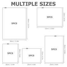 Carica l'immagine nel visualizzatore di Gallery, 25 Pezzi Sacchetti da Viaggio per Valigia con Zip, Buste Trasparenti per Indumenti, Borsa Valigia Organizer con Cerniera
