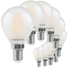 Carica l'immagine nel visualizzatore di Gallery, SUNSEED 10x Lampadina E14 Filamento LED Satinata 4W Sfera G45 470 Lm Luce Naturale 4000K, 40W Equivalente