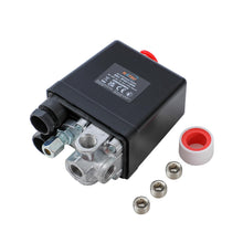 Carica l'immagine nel visualizzatore di Gallery, ORAZIO Interruttore di Controllo della Pressione del Compressore d'Aria G1/4" 220V 16A 3 Porte Monofase per Valvola di C