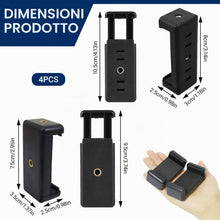 Carica l'immagine nel visualizzatore di Gallery, 4 Pezzi Universale Supporto Treppiede Adattatore Telefono Cellulare Per Telefono Cellulare Clip Regolabile Per Supporto 