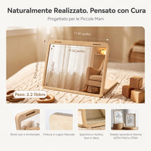 Carica l'immagine nel visualizzatore di Gallery, WOODEN TEETHER Giocattolo per bambini Montessori - specchio in legno per neonati 0-12 mesi regalo Neonato