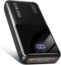 Carica l'immagine nel visualizzatore di Gallery, Power Bank 20000mAh 22.5W PD3.0 QC4.0 Ricarica Rapida Batteria Esterna 3A USB C Caricatore Portatile con LCD Display Digitale 3 Uscite e 2 Ingressi per Smartphone and more (black)