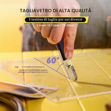 Carica l'immagine nel visualizzatore di Gallery, Tagliavetro Professionale con olio da taglio per vetro, testa da taglio da 2 mm a 20 mm, strumento tagliavetro con punta
