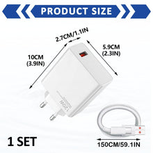 Carica l'immagine nel visualizzatore di Gallery, Caricabatterie rapido da 120 W per Xiaomi, con cavo USB C da 1.5 m, per adattatore da 120 W per Xiaomi Redmi Note 14 Pro