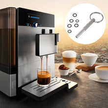 Carica l'immagine nel visualizzatore di Gallery, Chiave a Testa Ovale per Macchina da Caffè con Portachiavi e 6 Anelli in Gomma, Cacciavite Ovale Drive bit Strumenti di 