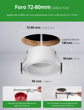 Carica l'immagine nel visualizzatore di Gallery, HOMEOW Faretti LED da Incasso per Cartongesso Antiriflesso, 7W 230V IP44