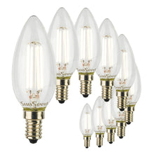 Carica l'immagine nel visualizzatore di Gallery, SUNSEED 10x Lampadina E14 Filamento LED Bianco 6W Candela C35 806 Lm Luce Calda 3000K, 60W Equivalente