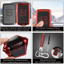 Carica l'immagine nel visualizzatore di Gallery, Custodia Smart Key in TPU per Renault, portachiavi in silicone Keyless a 4 tasti, custodia protettiva Renault per chiavi