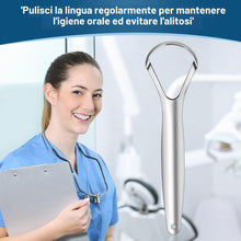 Carica l'immagine nel visualizzatore di Gallery, Brencco Pulisci Lingua 2 pezzi di Nettalingua in acciaio inox, spazzola per lingua per la pulizia della bocca, riciclabi