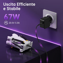 Carica l'immagine nel visualizzatore di Gallery, 65W GaN PD3.0 Caricatore USB C per DJI Neo 2,Mini 5 Pro/4K/3,Mavic 4/3