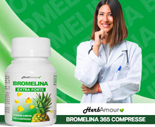 Carica l'immagine nel visualizzatore di Gallery, HerbAmour Bromelina 365 Compresse Integratore Alimentare Annuale