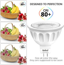 Carica l'immagine nel visualizzatore di Gallery, Boxlood 5W Lampadine GU5,3 LED MR16 12V Faretti Luce 3000K Bianco Caldo, Equivalente a 50W Alogena, 450LM 40 Gradi Non-Dimmerabile Confezione da, 6 Pezzi