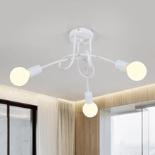 Carica l'immagine nel visualizzatore di Gallery, Riserva Lampadario Retrò Industriale E27, 3 Luci, Bianca