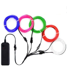 Carica l'immagine nel visualizzatore di Gallery, Lychee 5x 1m EL Tubo Flessibile Filo Elettroluminescente Stroboscopico con Luce al Neon con 3 modalità di Controllo per 