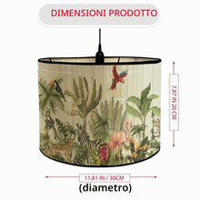 Carica l'immagine nel visualizzatore di Gallery, FANSU Paralume rotondo per lampada da tavolo, moderno, motivo animali e piante, facile da montare, per soggiorno, camera