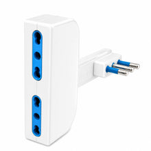 Carica l'immagine nel visualizzatore di Gallery, 1 Pezzo Adattatore Salvaspazio Bianco, Spina 16A 2P+T con 2 Prese Bipasso Italiane 10/16A, AC 220V Max 1500W