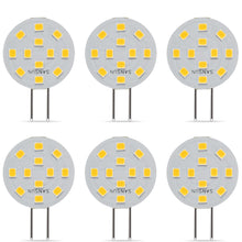 Carica l'immagine nel visualizzatore di Gallery, Lampadine LED G4 2W equivalenti a 20W alogene, G4/GU4/GZ4 Bi-Pin Base, AC/DC12V 3000K 120° grandangolo, non dimmerabile 