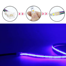Carica l'immagine nel visualizzatore di Gallery, 4-Pin RGB COB LED Strip Connettore, trasparente Gapless connettore di estensione senza saldatura a 4Pin spina rivestito 