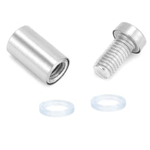 Carica l'immagine nel visualizzatore di Gallery, QWORK® 40 Pezzi Distanziali per Targhe in Acciaio Inox - 12x25mm - Distanziatori per Vetro con Imbottitura per Insegne, 