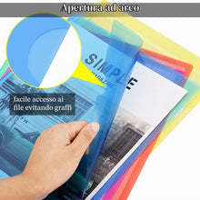 Carica l'immagine nel visualizzatore di Gallery, ZCZN Cartellina A4 in Plastica, Porta Documenti in 6 Colori Brillanti
