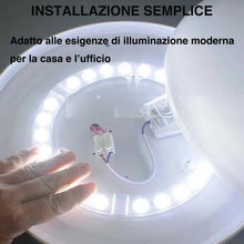 Carica l'immagine nel visualizzatore di Gallery, Voltix Corina Circolina Modulo LED di Ricambio Circolare 18W, 220V, Luce Fredda 6500K Ultra Slim per Plafoniere a Calami