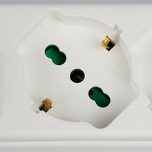 Carica l'immagine nel visualizzatore di Gallery, FANTON 404600-E Multipresa 3 prese bipasso schuko 2P+T 16A cavo 1 m. 3G1 H05VV-F spina a squadra italiana 2P+T 16A