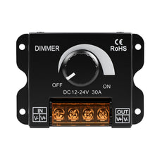 Carica l'immagine nel visualizzatore di Gallery, Dimmer led DC 12V-24V PWM 30A dimmer controller LED Light Strip dimmer Manopola di comando dell'interruttore regolazione