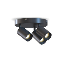 Carica l'immagine nel visualizzatore di Gallery, Calex Faretto da Soffitto LED, 3 Luci, Rotondo, GU10, Nero e Oro