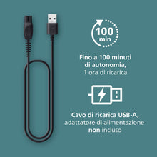 Carica l'immagine nel visualizzatore di Gallery, Philips Bodygroom series 5000 - Rifinitore per uomo tripla protezione, Rifinitura e rasatura intima, Accessorio per la schiena pieghevole, Impermeabile 100%, 100 minuti di autonomia, Modello BG5480/15