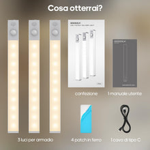 Carica l'immagine nel visualizzatore di Gallery, Goodea Dimming Luce Armadio LED con Sensore Sottopensile 18cm Alluminio