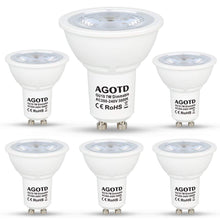 Carica l'immagine nel visualizzatore di Gallery, AGOTD Lampadine LED GU10 Dimmerabili, 3000K Bianco Caldo 7W Lampadina LED GU10 Equivalente alogeno 50W, 615LM, Fasci str