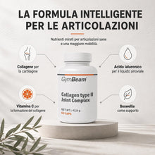 Carica l'immagine nel visualizzatore di Gallery, GymBeam Collagene e Acido Ialuronico 60 cps, Integratore di Collagene e Acido Ialuronico, Complesso Articolare di Tipo I