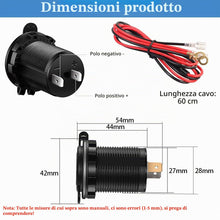 Carica l'immagine nel visualizzatore di Gallery, Presa USB per Auto, Dujelixa Dual 5V/2.1A USB rosso Impermeabile 12v Presa, Caricabatteria per auto con fusibile da 60 c
